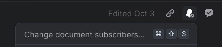 Subscribe members to document