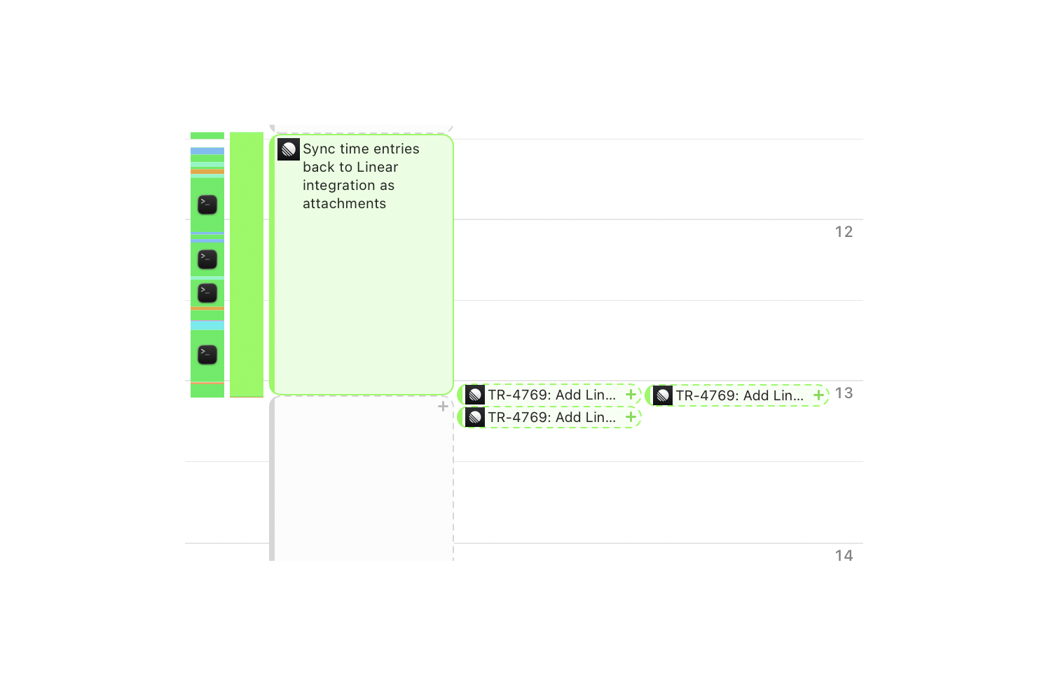 See Linear issues on your timeline