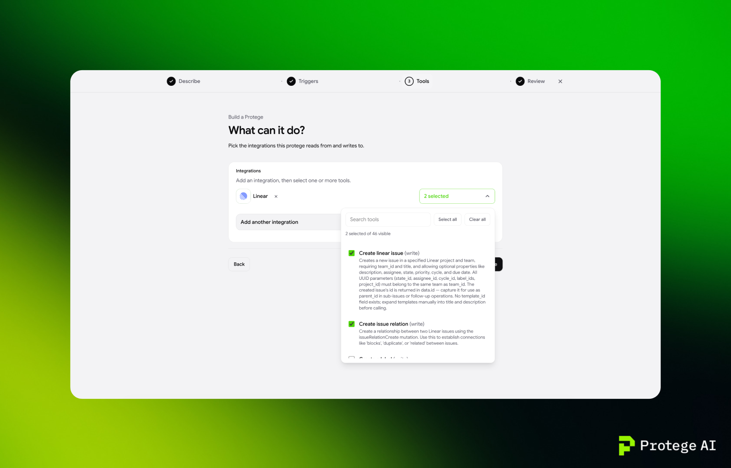 selectig read write permissions for hookshot