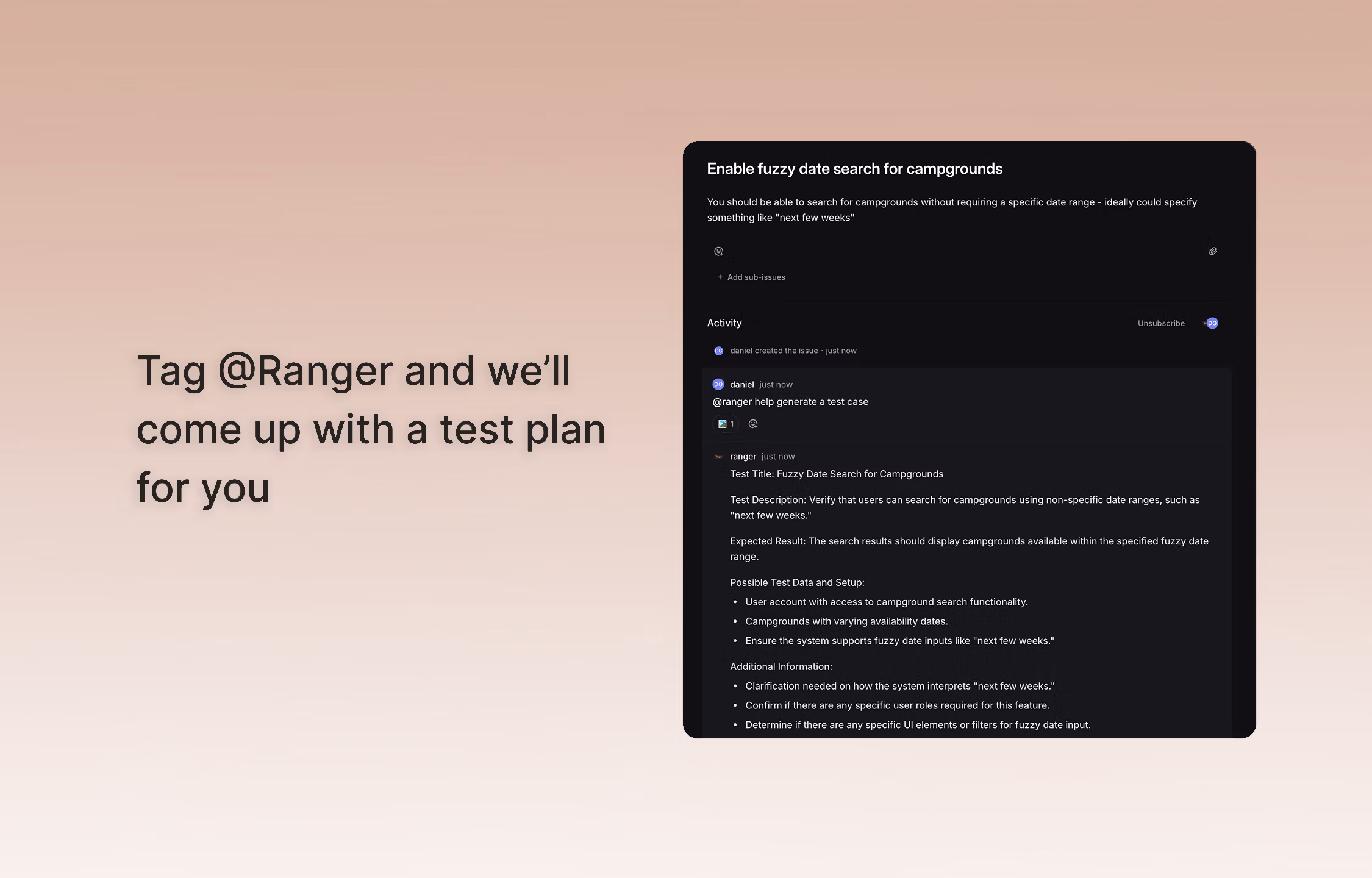 tagging ranger in issues