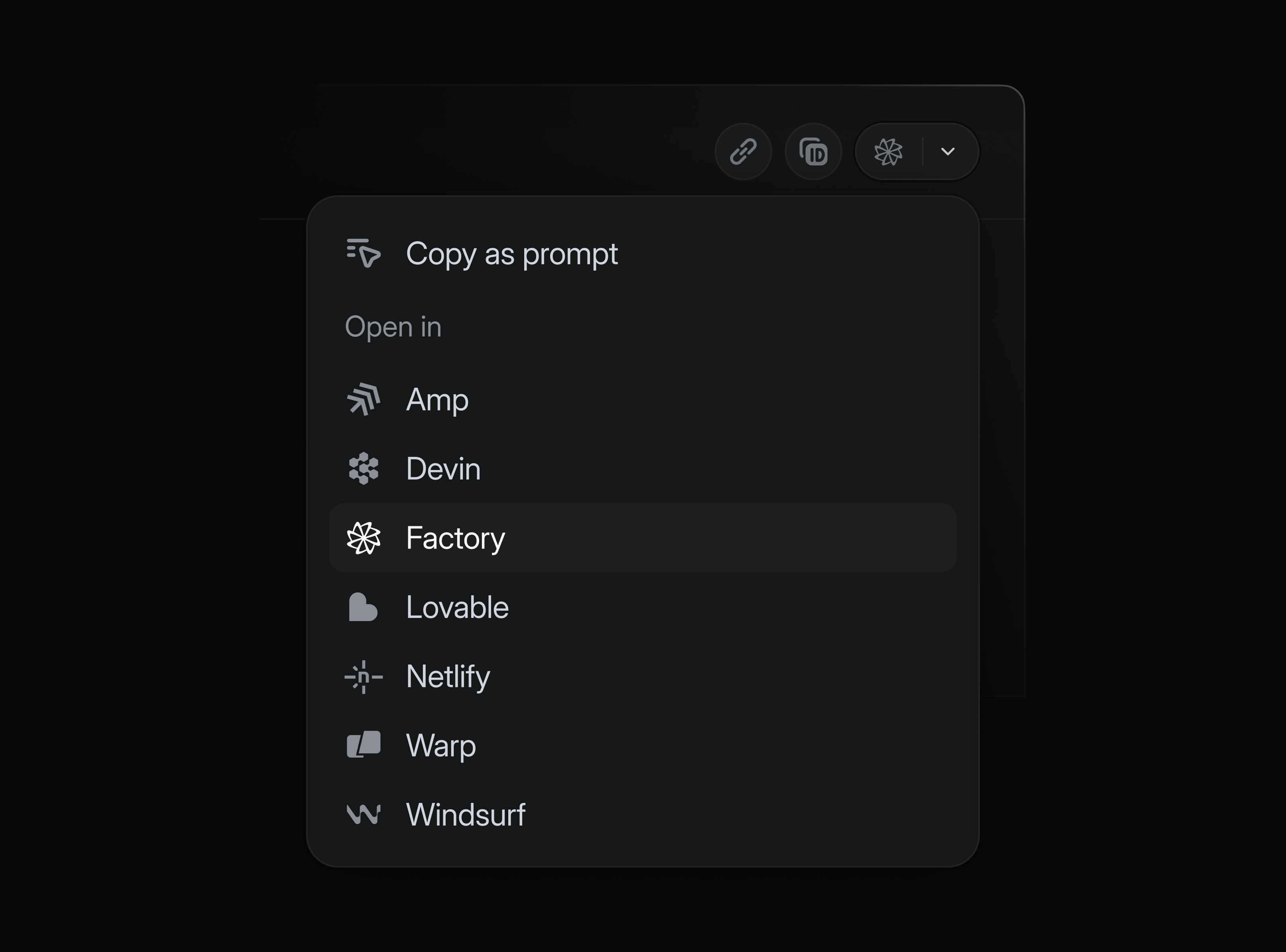 New AI coding tools supported for deeplinking