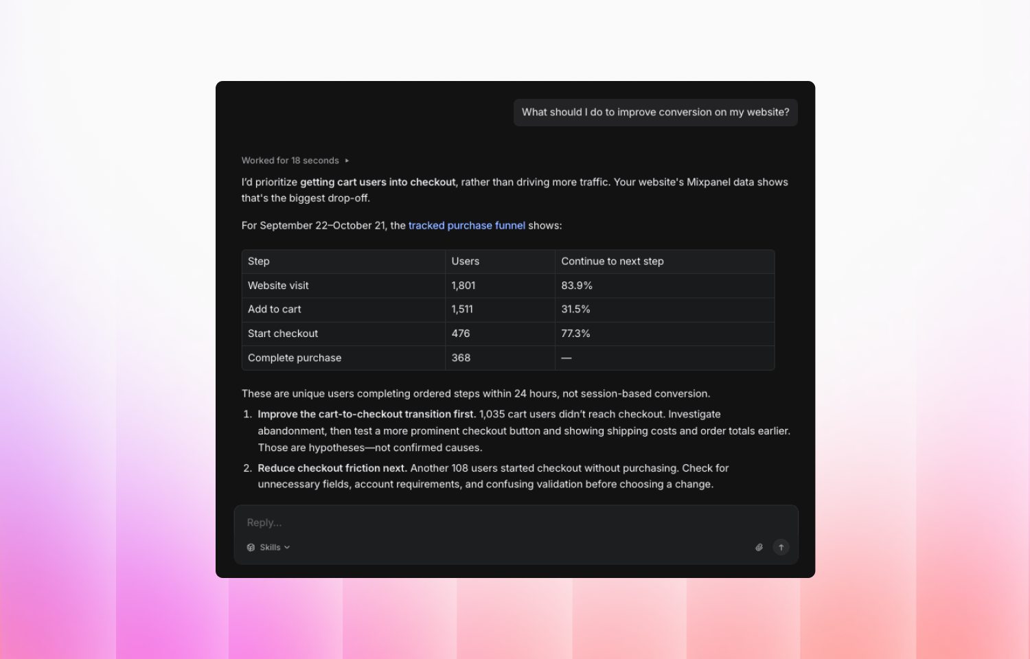 mixpanel mcp being called inside Linear