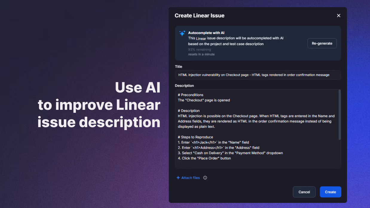 using ai to refine a description