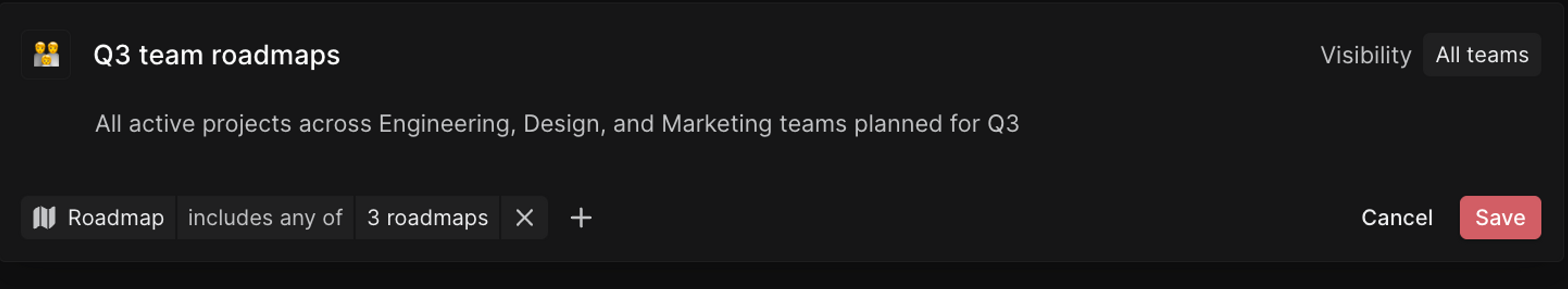 Q3 team roadmaps