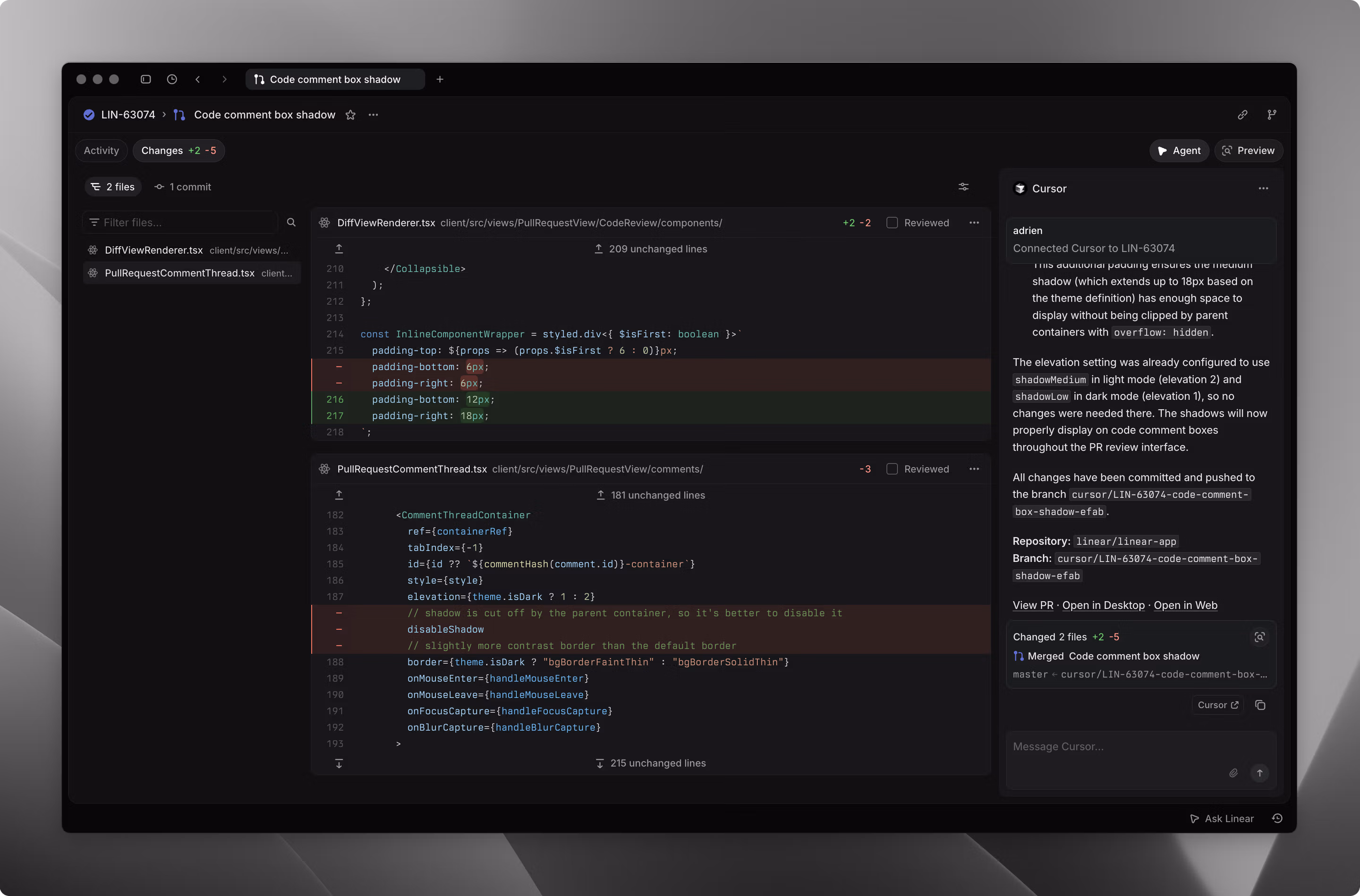 Review your delegated agent's code changes