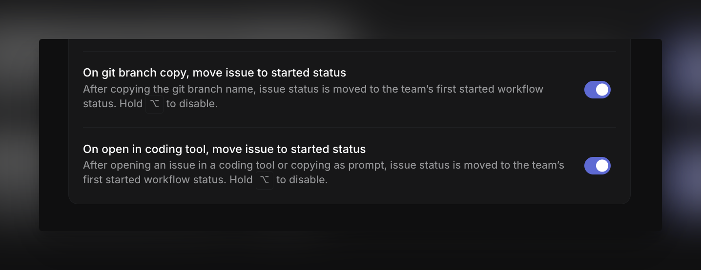 Code & reviews preferences