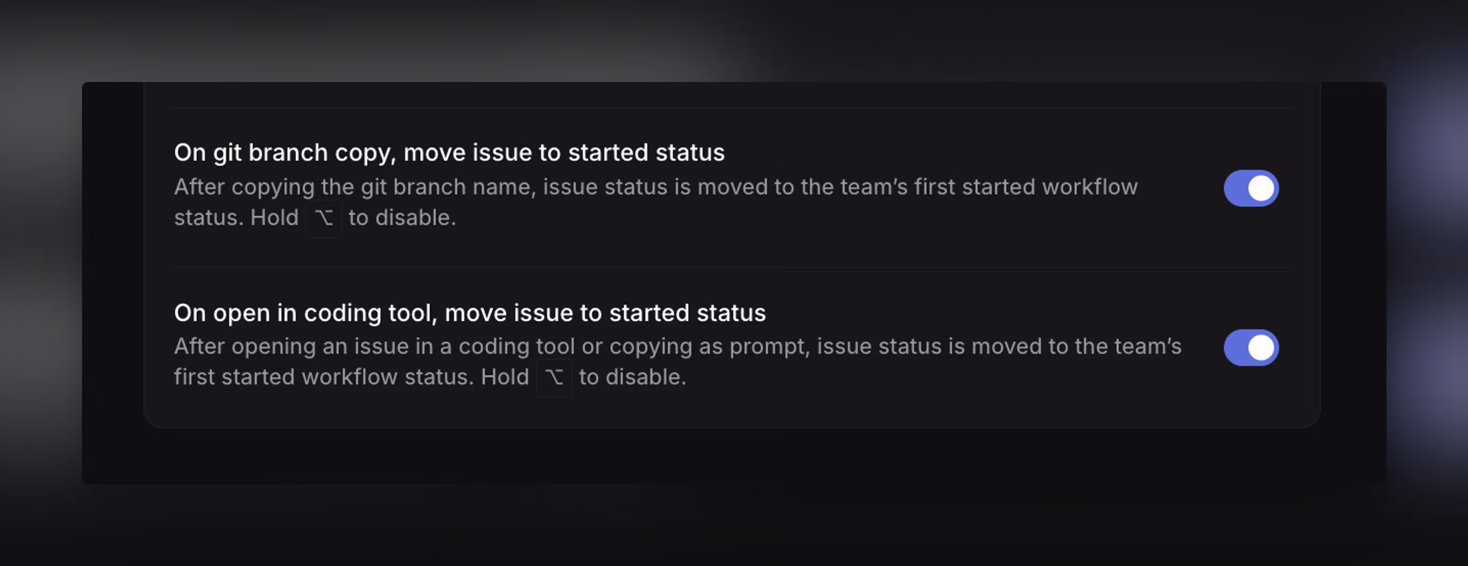Code & reviews preferences