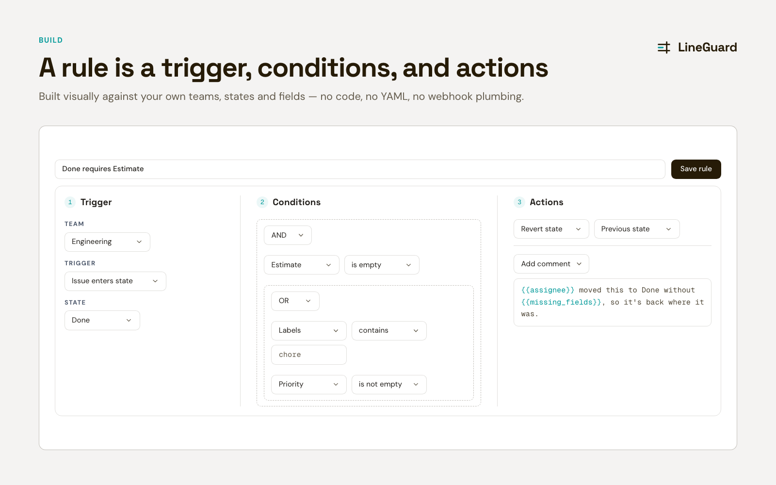 lineguard builder in action
