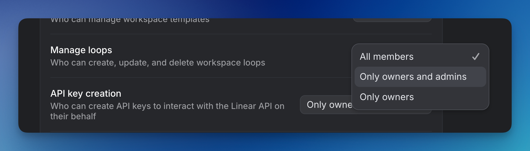 Manage Loops Access