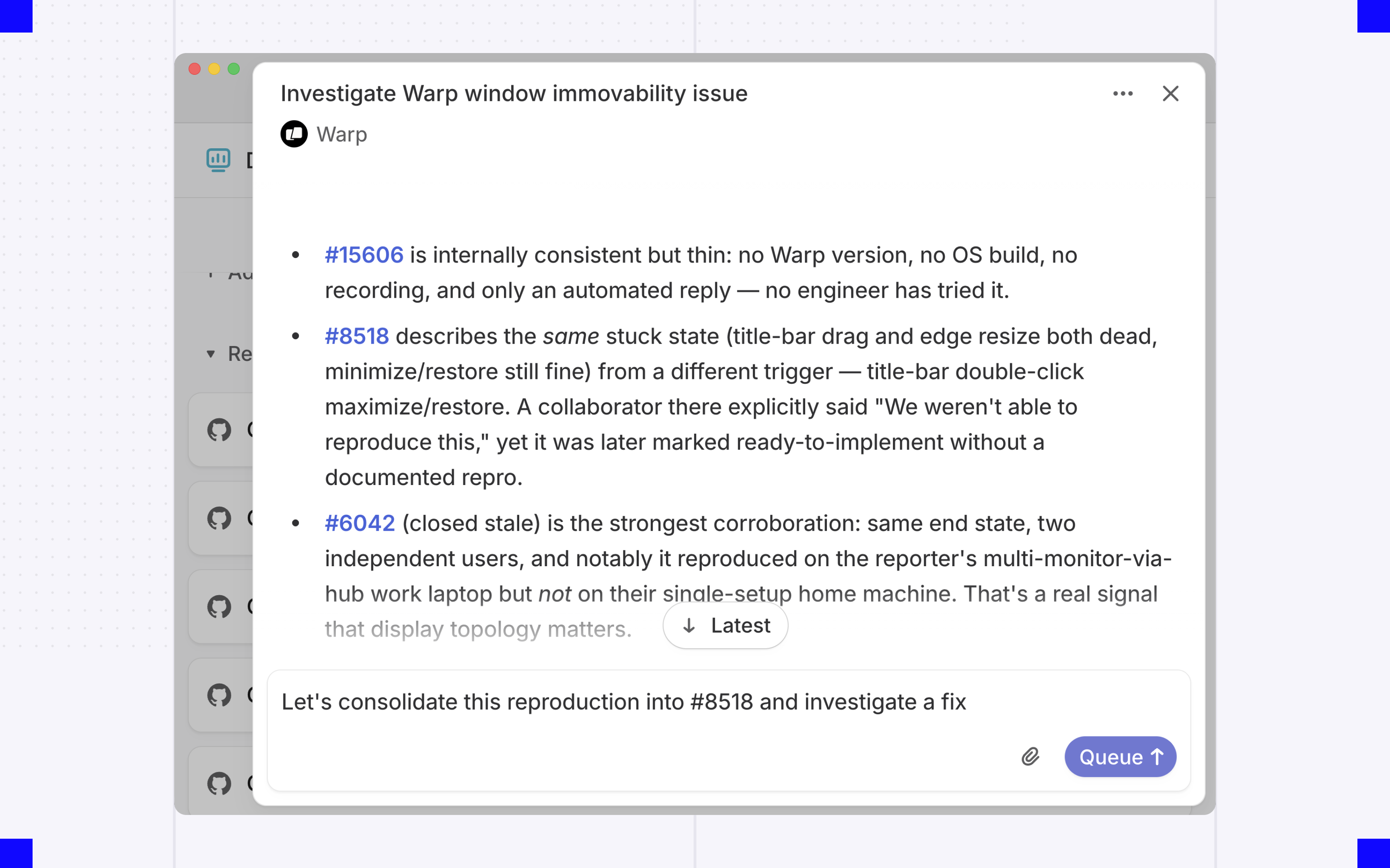 Investigate fixes with Warp