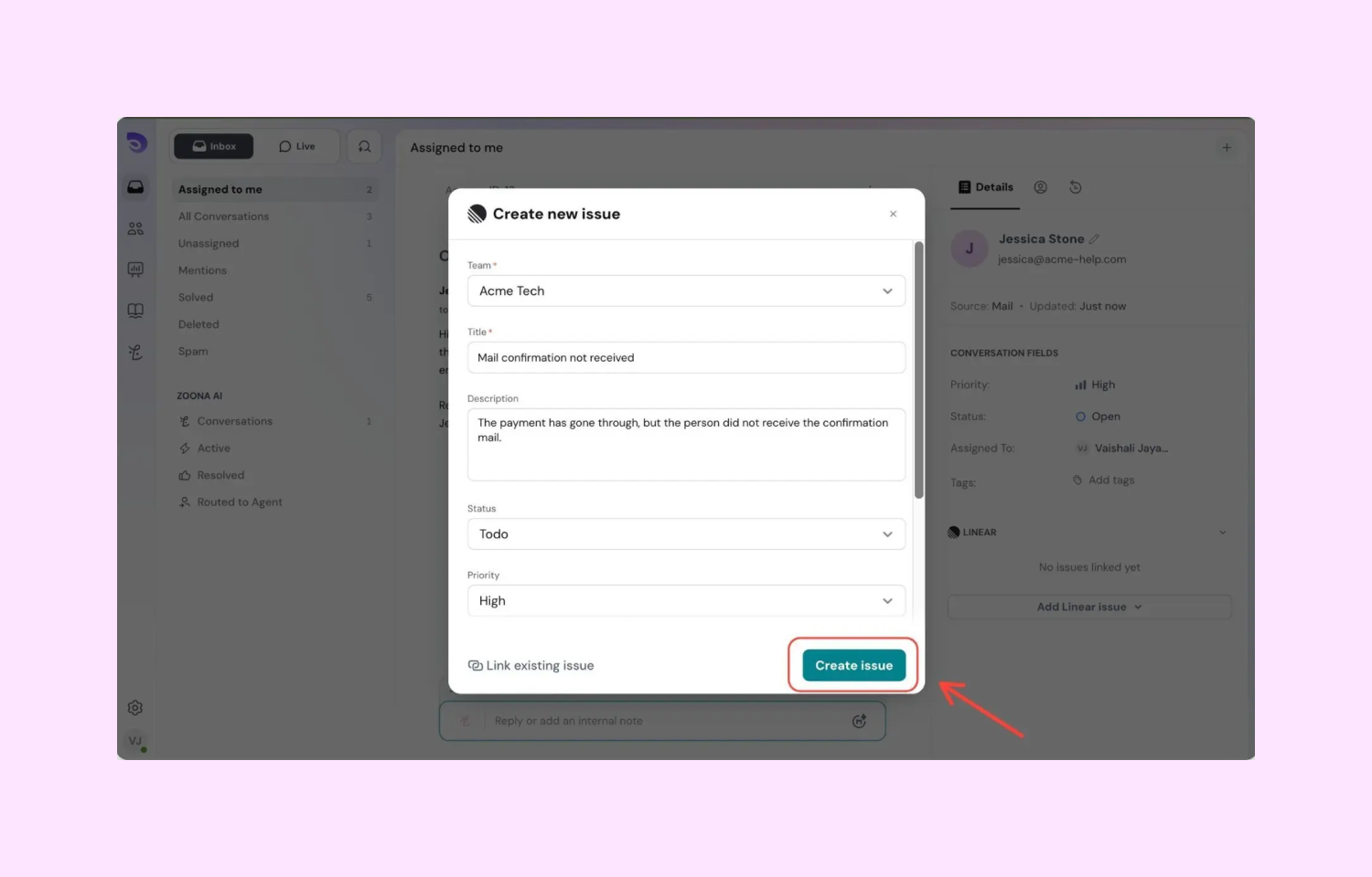 Create Issues from Conversations
