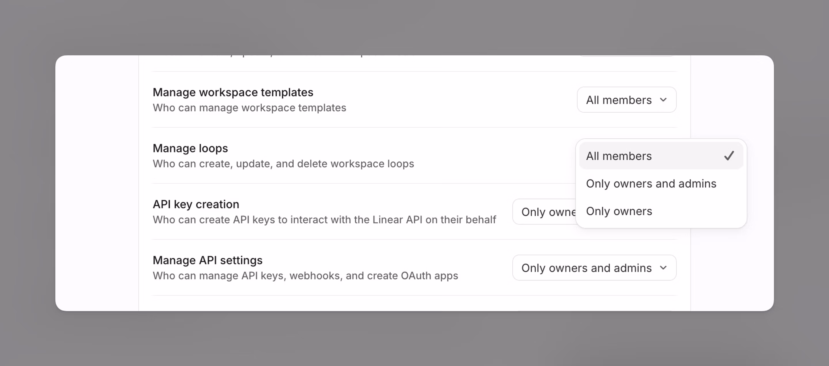 Manage Loops Access